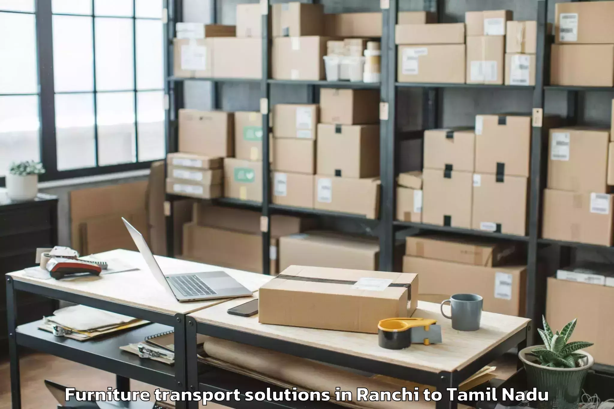 Hassle-Free Ranchi to Kayalpattinam Furniture Transport Solutions